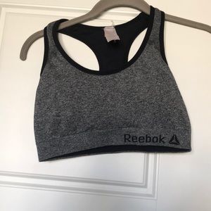 Reebok heather gray sports bra